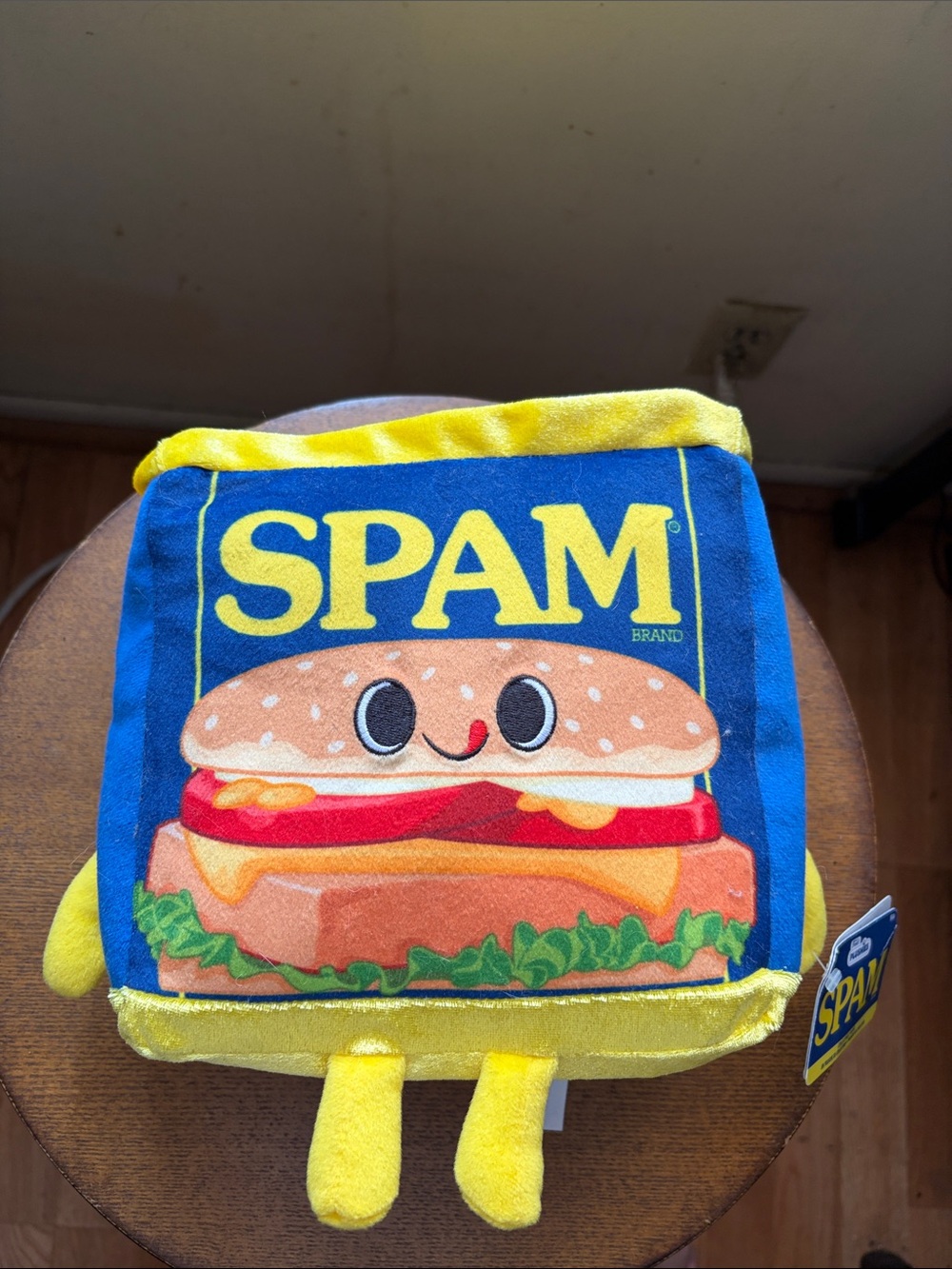 Funko Plush SPAM Sandwich Toy - Blue and Yellow with Red Accent